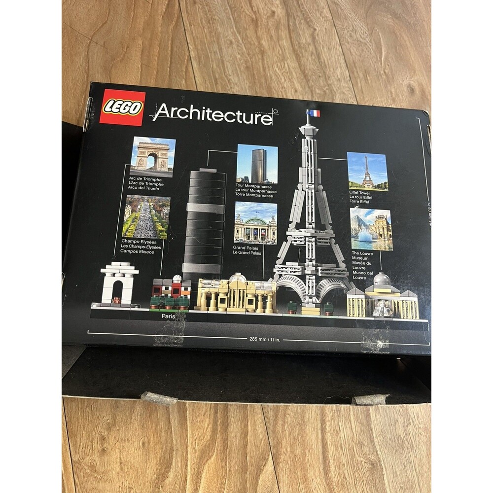 LEGO Architecture Paris 21044 Building Set Model Kit Box Not Perfect missing ps
